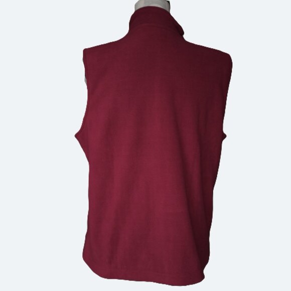 COPY - Classic Editions Red Fleece Vest with Embroidered Bird Design Size L - Picture 5 of 10